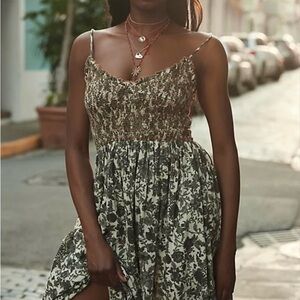 Elegant Floral Spaghetti Strap Dress